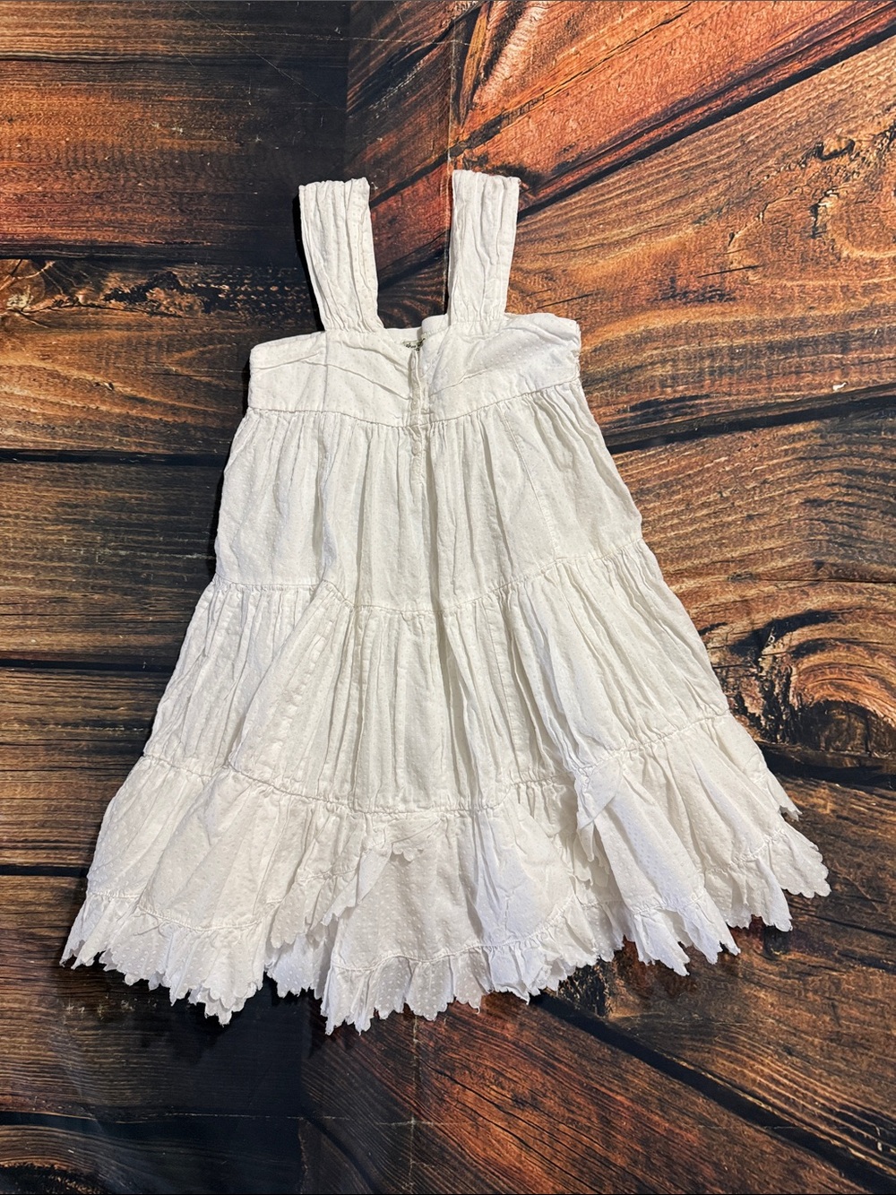 Eliana et Lena White Tiered Ruffle Sundress